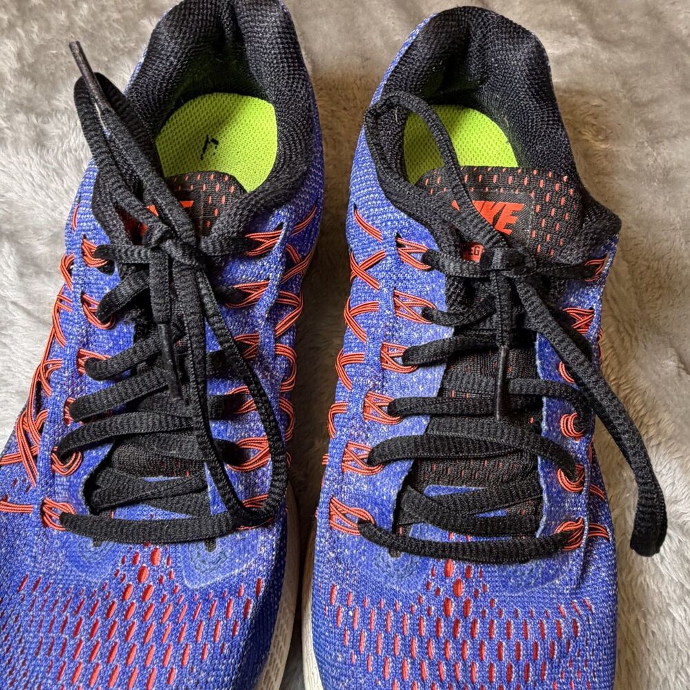 Nike Womens Size 7.5 Zoom Pegasus 32 Running Shoes Blue Orange Sneakers Flywire - Picture 8 of 12